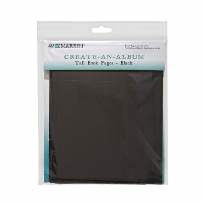 Create-An-Album Tall Book Pages, Black