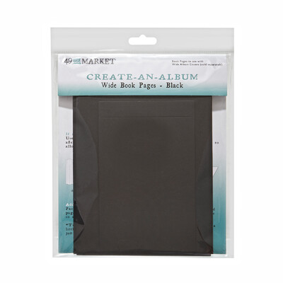 Create-An-Album Wide Book Pages, Black
