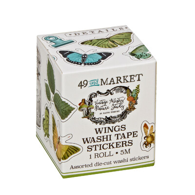 Washi Sticker Roll, Vintage Artistry Nature Study - Wings