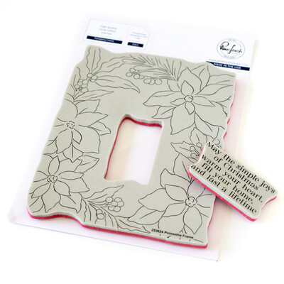 Cling Stamp, Poinsettia Frame