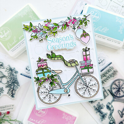 Layering Stencil Set, Holiday Bicycle