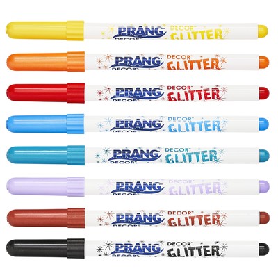Decor Glitter Art Marker Set, Fine Tip - 8 Color