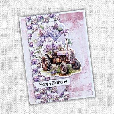 Embossed Die Cuts, Lavender & Roses Ephemera