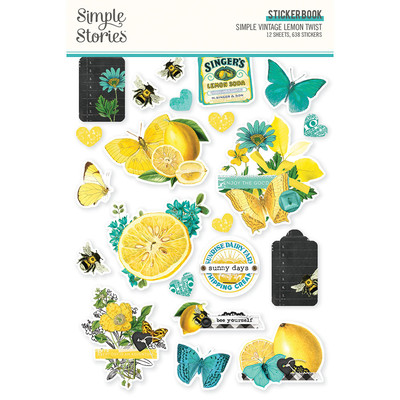 Sticker Book, Simple Vintage Lemon Twist