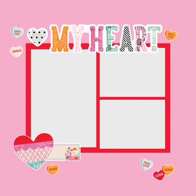 Simple Pages Page Pieces, Heart Eyes