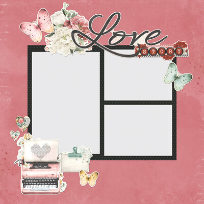 Simple Pages Page Pieces, Simple Vintage Love Story