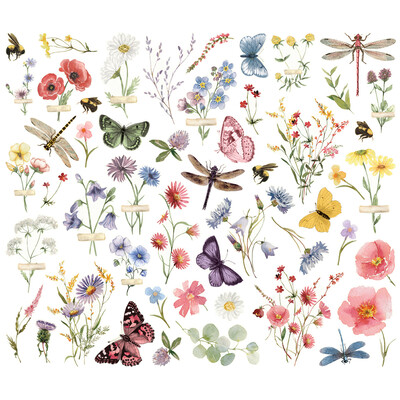 Floral Bits & Pieces, Simple Vintage Meadow Flowers