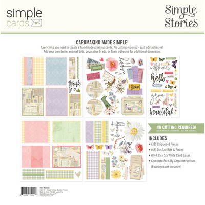 Simple Cards Card Kit, Simple Vintage Meadow Flowers