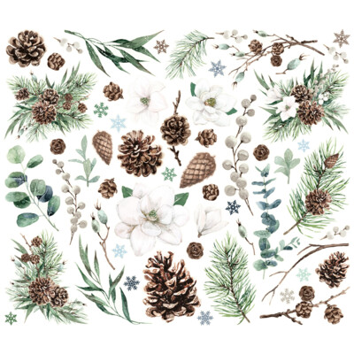 Floral Bits & Pieces, Simple Vintage Fresh Snow