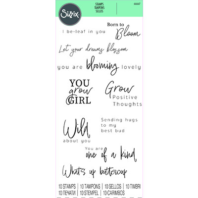 Clear Stamp Set, Born to Bloom (10pk)