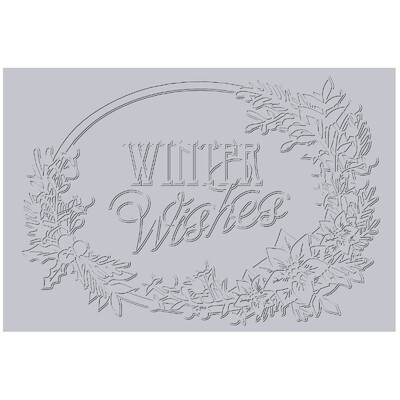 3-D Textured Impressions Embossing Folder, Winter Wishes