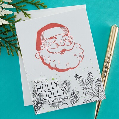 BetterPress Plate & Die Set, More BetterPress Christmas - Holly Jolly Santa