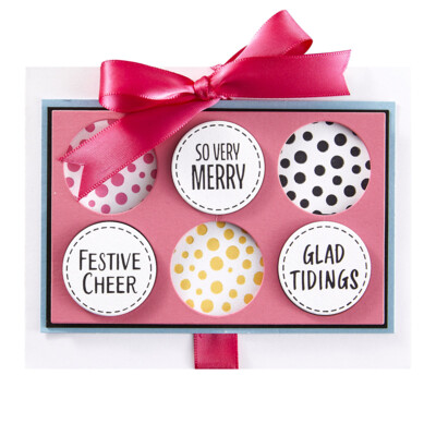 Press Plates & Die Set, Festive Circle Sentiments