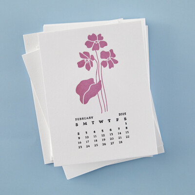 BetterPress Press Plates, Florals Through the Years - February Violet