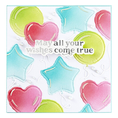 3D Embossing Folder, Party Balloons