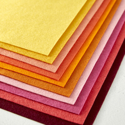 Merino Wool Felt Sheets, Warm Collection