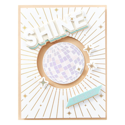 Glimmer Hot Foil Plate & Die Set, Shine Bright - Sparkle Background