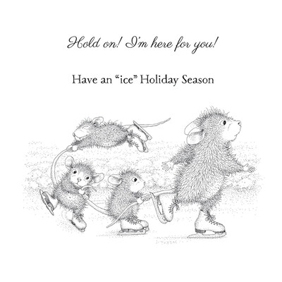 Cling Stamp, House-Mouse Holiday - Hold On!