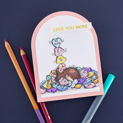 Cling Stamp, House-Mouse Everyday - Candy Hearts