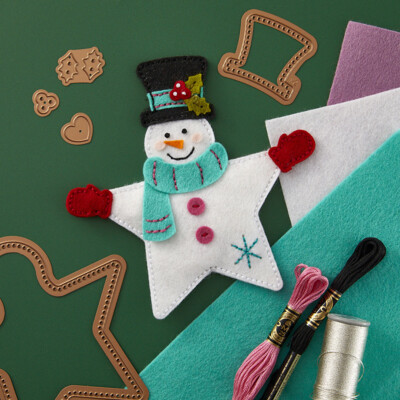 Die, Felt Stitch & Create - Felt Snowman Star