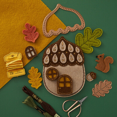 Die, Felt Stitch & Create - Felt Autumn Acorn House