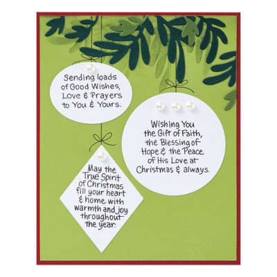 Clear Stamp, Christmas Blessings Sentiments