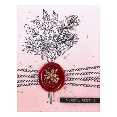 Wax Seal Stamp, Poinsettia Bouquet