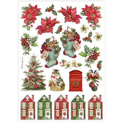 A4 Rice Paper Selection, Classic Christmas