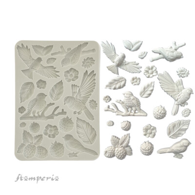 A5 Silicone Mould, Forest - Birds