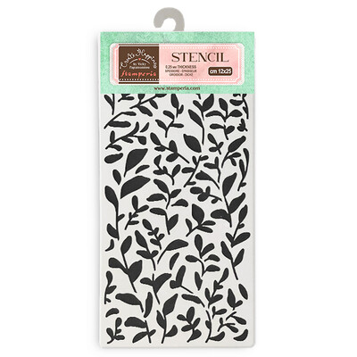 Thick Stencil, Create Happiness Secret Diary - Leaves Pattern