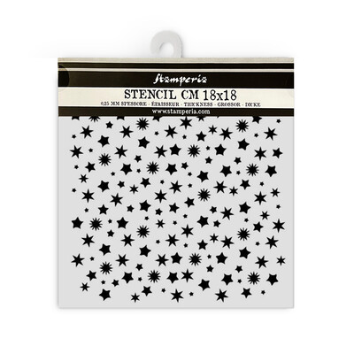 Thick Stencil, Classic Christmas Stars Pattern