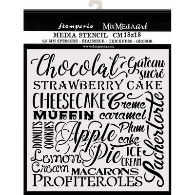 Thick Stencil, Sweety - Chocolat