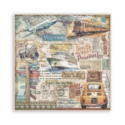 30X30cm (12"X12") Maxi Paper Pad, Art of Travelling