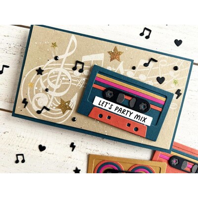 Cling Stamp, Mini Strips - Mix Tape