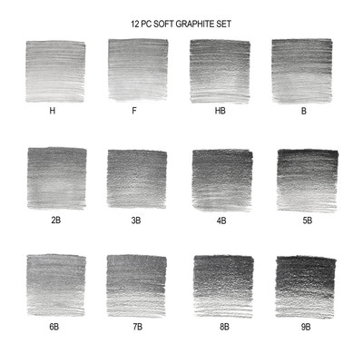Studio Collection Graphite Pencil Tin, Soft (12 Piece)