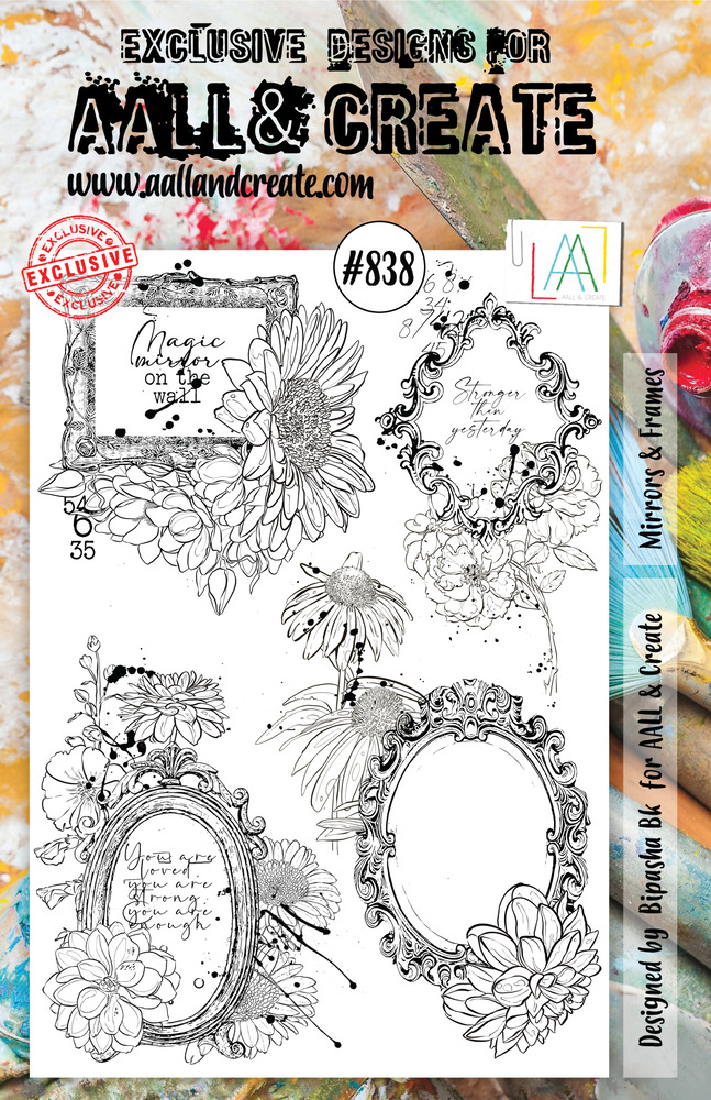 Clear Stamp Set, #838 - Mirrors & Frames