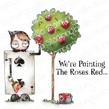 Cling Stamp, Oddball Painting the Roses Red