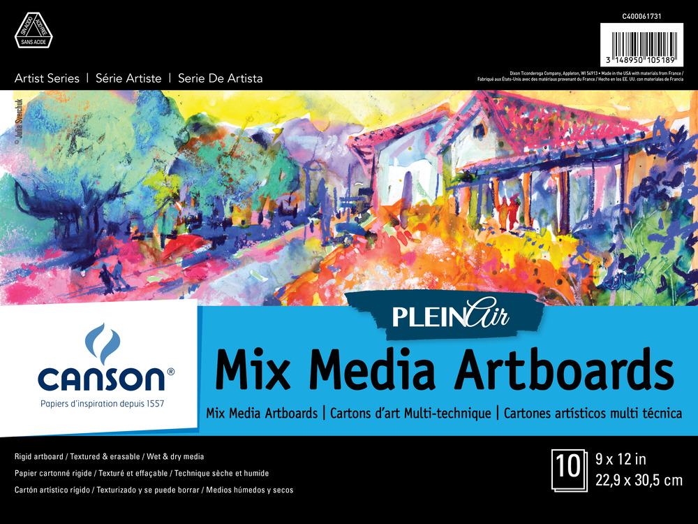 Plein Air Mix Media Art Board Pad, 9" x 12"
