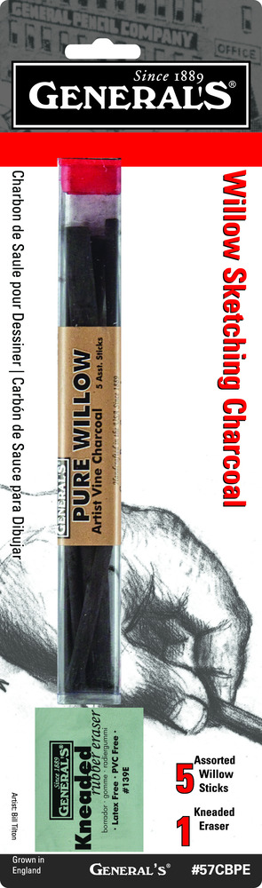 General's® Pure Willow Artist's Vine Charcoal Sticks