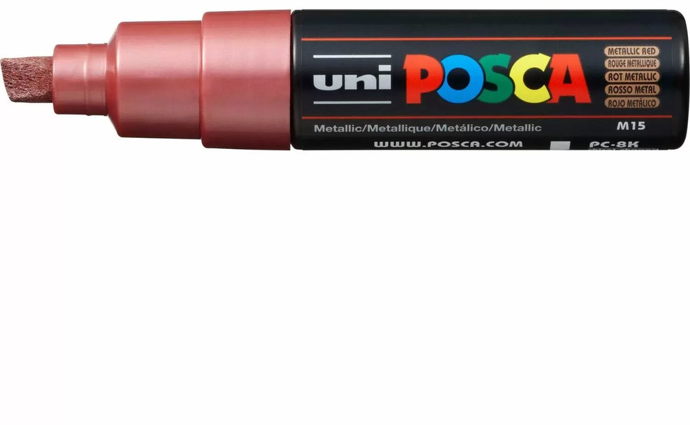 Posca PC-8K Broad Chisel Metallic Red Paint Marker