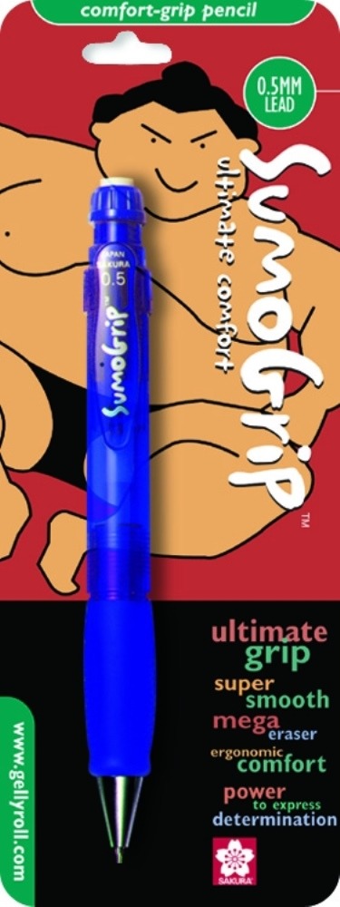 Sakura Sumo Grip Pencil, 0.5mm - Clear Blue (Blister Card) in