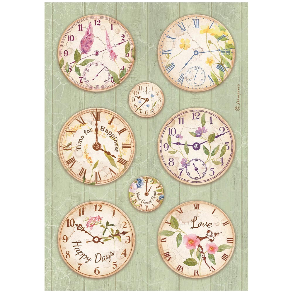 A4 Rice Paper, Create Happiness Welcome Home - Clocks