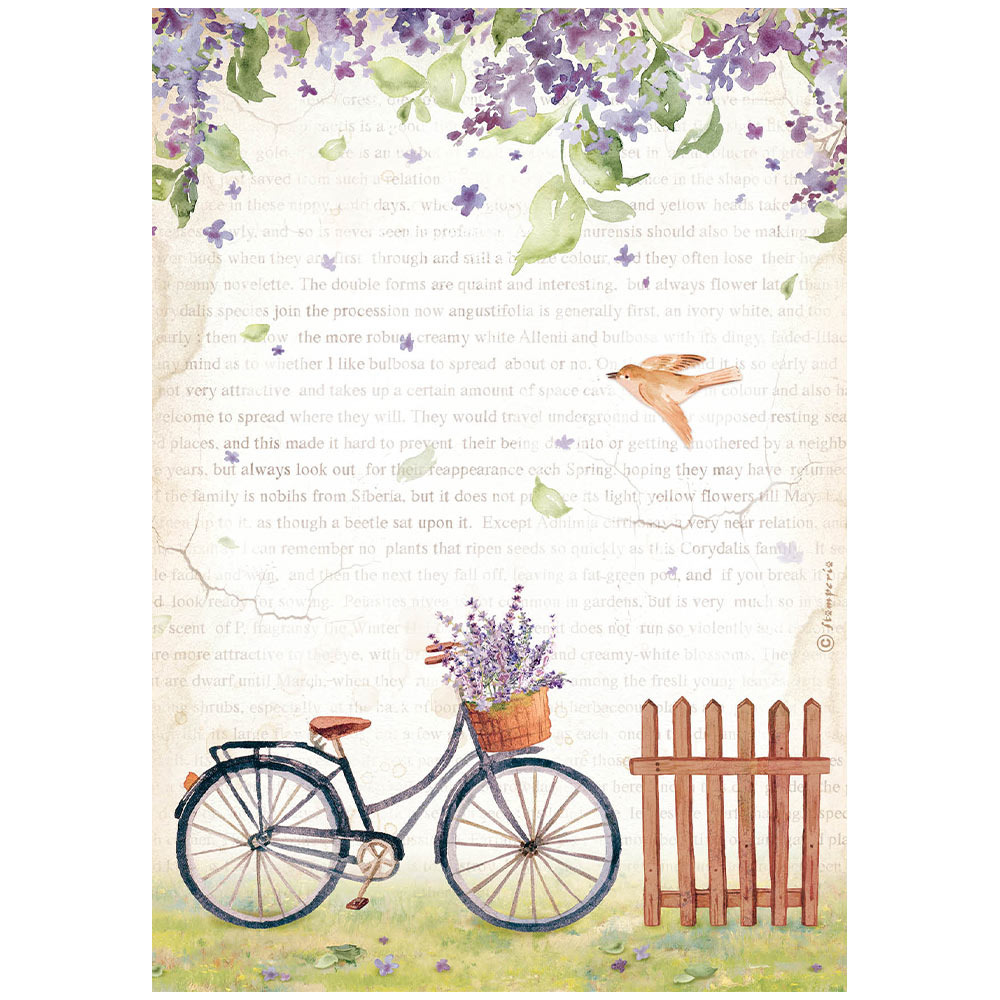 A4 Rice Paper, Create Happiness Welcome Home - Bicycle