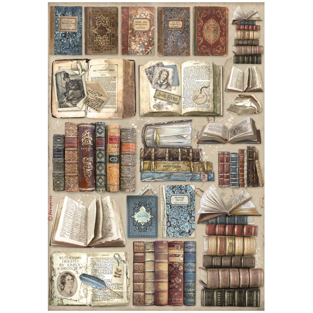 Stamperia Die-Cuts-Vintage Library