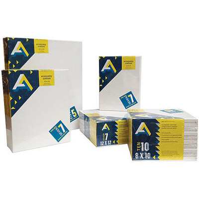 Econ. Cotton Stretched Canvas Super Value Pack, 16" x 20" (5pk)