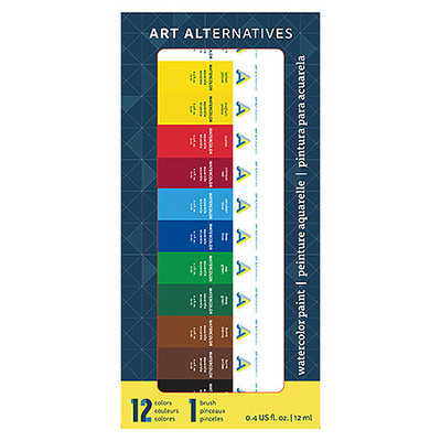 Economy Watercolor Paint Set, 12 x 12ml