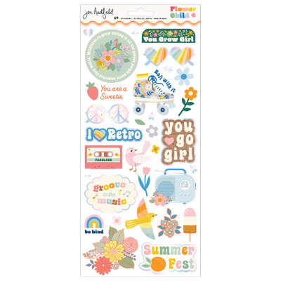 6X12 Stickers, Flower Child