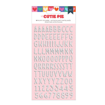 Puffy Stickers, Cutie Pie - Alphabet