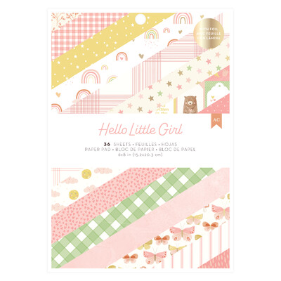 6X8 Paper Pad, Hello Little Girl