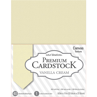 8.5X11 Value Pack, 65lb Vanilla Cream (40 Sheets)